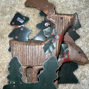 Wooden Reindeer holiday decor
